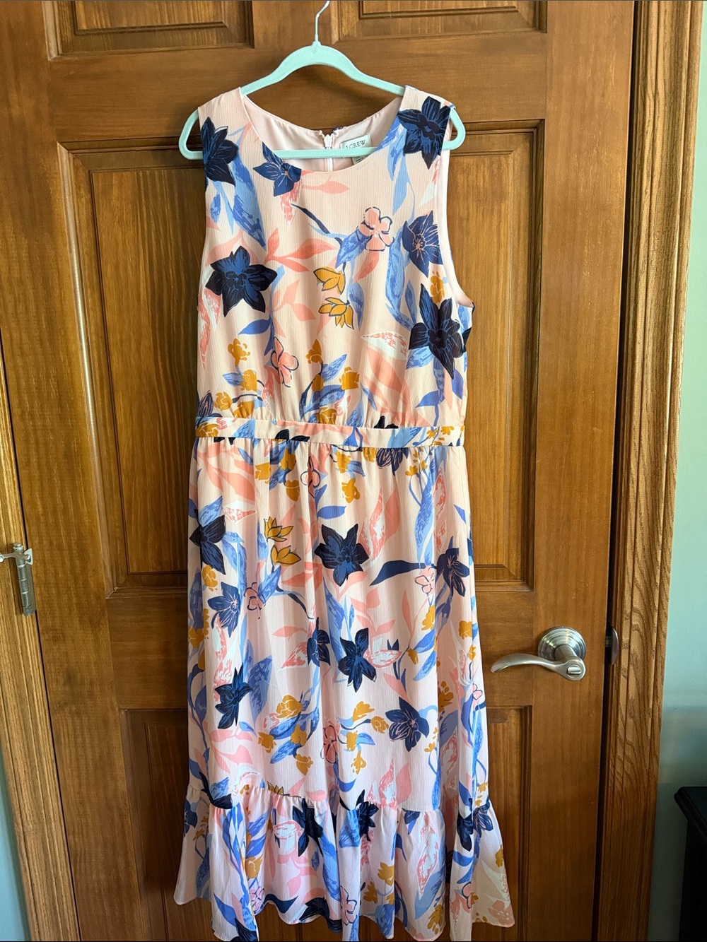 J Crew Girls Floral Pink Sleeveless Midi Dress